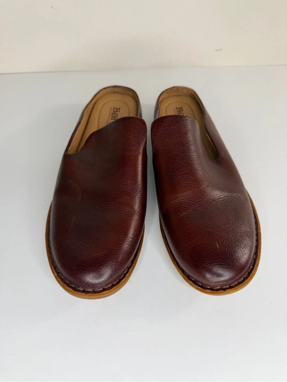 born handcrafted footwear Shoes Slides Clogs Mules Women Size 7.5M Burgundy